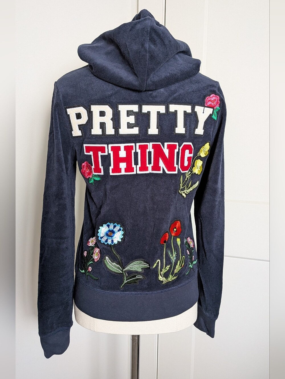 Juicy Couture Black Label Pretty Thing Terry Cloth Hoodie S NWOT